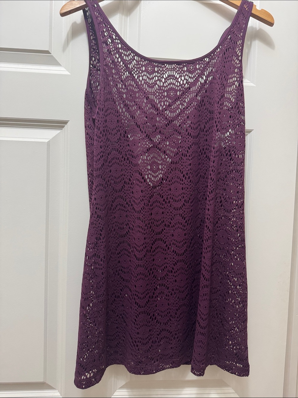 Purple Crochet Swimsuit Cover-Up